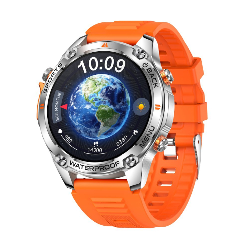 G100 ceas smartwatch pentru exterior cu GPS dual-frecvență, ecran AMOLED, curea din oțel inoxidabil, autonomie 7–14 zile, apeluri Bluetooth