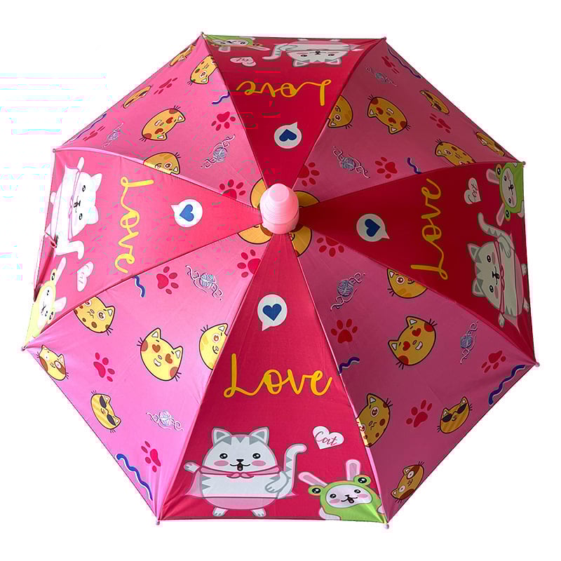 Παιδική ομπρέλα με μακριά λαβή, 8 ακτίνες, μεταλλικός σωλήνας από σίδηρο, ύφασμα από βινύλιο 190T, αυτόματο άνοιγμα, δυνατότητα εκτύπωσης λογοτύπου.