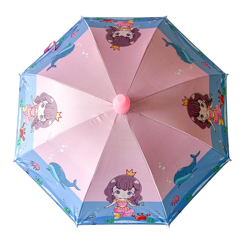 Παιδική ομπρέλα με μακριά λαβή, 8 ακτίνες, μεταλλικός σωλήνας από σίδηρο, ύφασμα από βινύλιο 190T, αυτόματο άνοιγμα, δυνατότητα εκτύπωσης λογοτύπου.