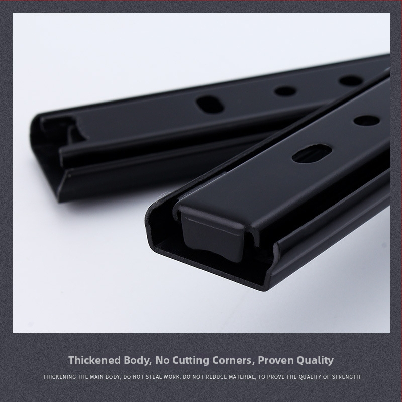 Dvojsegmentová posuvná lišta pre nábytok | oceľ, povrchová úprava elektroforetická, model YF2710, štýl ľahký luxus, prispôsobiteľné spracovanie