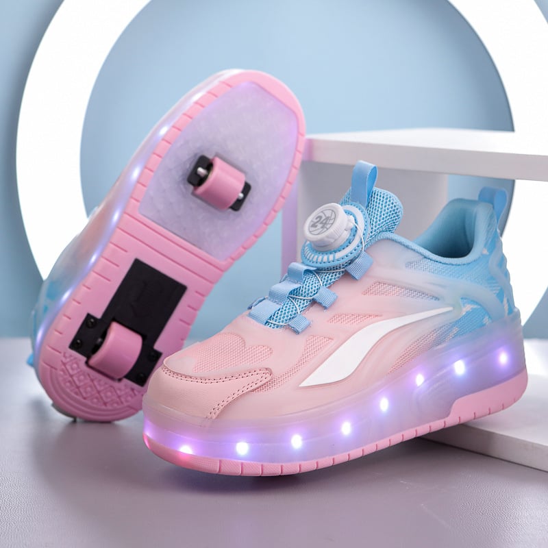 Heelys παπούτσια με δύο τροχούς και φωτισμό για παιδιά – μοντέλο 009, PU τροχοί, unisex