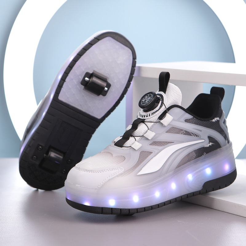 Heelys παπούτσια με δύο τροχούς και φωτισμό για παιδιά – μοντέλο 009, PU τροχοί, unisex