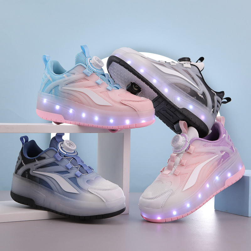 Heelys παπούτσια με δύο τροχούς και φωτισμό για παιδιά – μοντέλο 009, PU τροχοί, unisex