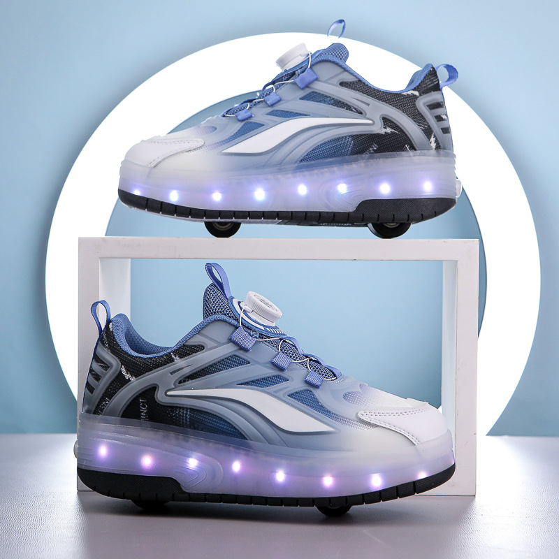 Heelys παπούτσια με δύο τροχούς και φωτισμό για παιδιά – μοντέλο 009, PU τροχοί, unisex