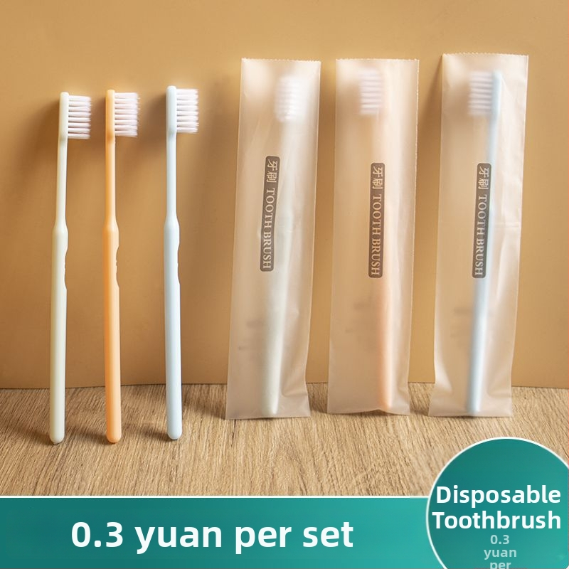 Μίας χρήσης οδοντόβουρτσας σετ για ξενοδοχεία με μαλακές τρίχες; υλικό πλαστικό; μη βιοδιασπώμενο; διάρκεια ζωής 12 μηνών