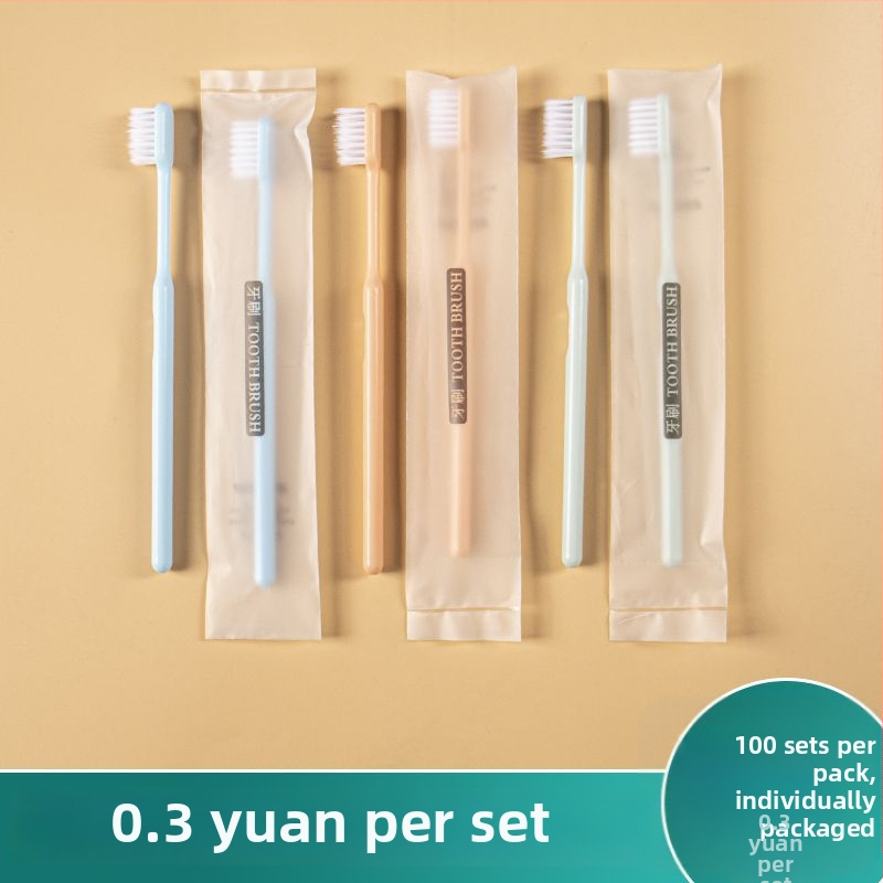 Μίας χρήσης οδοντόβουρτσας σετ για ξενοδοχεία με μαλακές τρίχες; υλικό πλαστικό; μη βιοδιασπώμενο; διάρκεια ζωής 12 μηνών