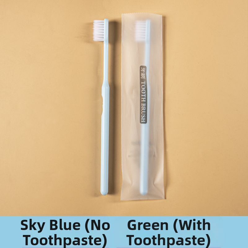 Μίας χρήσης οδοντόβουρτσας σετ για ξενοδοχεία με μαλακές τρίχες; υλικό πλαστικό; μη βιοδιασπώμενο; διάρκεια ζωής 12 μηνών