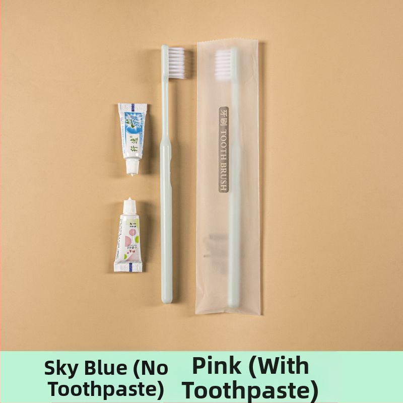 Μίας χρήσης οδοντόβουρτσας σετ για ξενοδοχεία με μαλακές τρίχες; υλικό πλαστικό; μη βιοδιασπώμενο; διάρκεια ζωής 12 μηνών