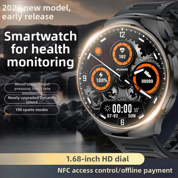 Bluetooth pametni sat s TFT zaslonom, NFC, vodootporan za svakodnevnu upotrebu, kućište od aluminijskog legura i silikonska narukvica