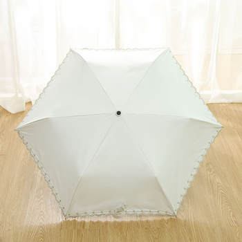 Ομπρέλα — τριών τμημάτων, ultra-light, φορητή, με καμπύλο γάντζο, για ήλιο και βροχή, χειροκίνητο άνοιγμα; ύφασμα: bumping cloth; ράβδοι: κράμα; λαβή: κράμα; αριθμός ραβδων: 6