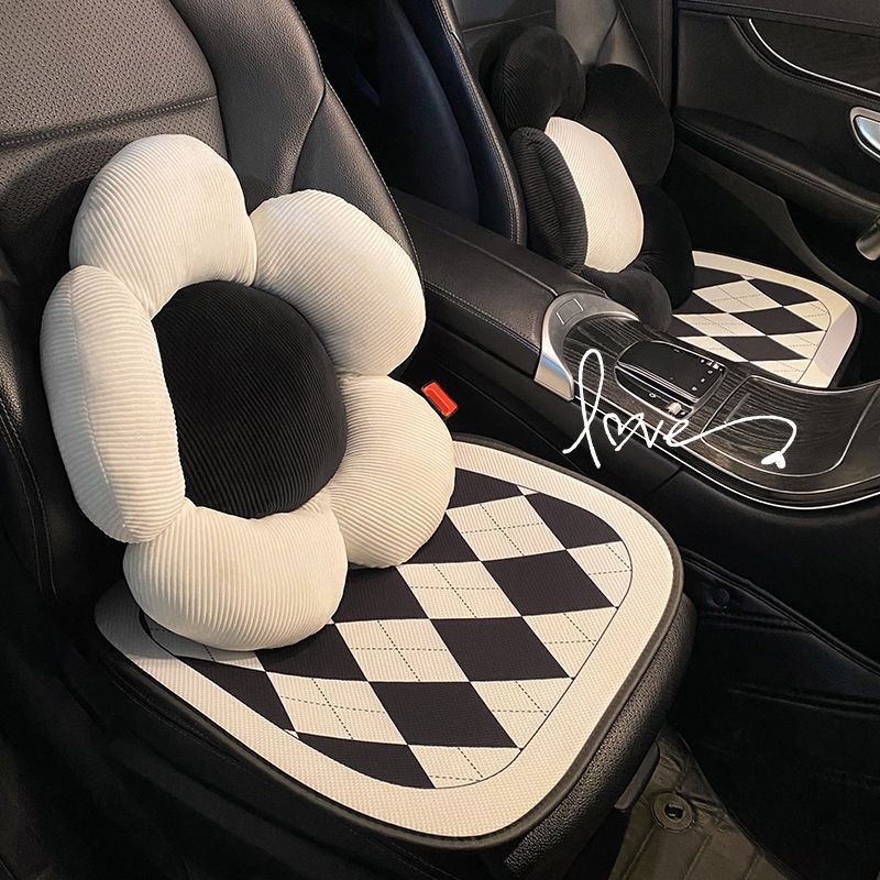 Auto jastuk za sjedenje automobila – sve sezone, prozračan, plosnat vintage stil, punilo od svilenih vlakana, površina od lana