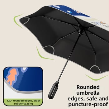 Παιδικό ομπρελάκι με 6 βέργες, καρτούν σχέδιο, στρογγυλεμένη ασφαλής άκρη, ύφασμα 190T Impact, ίνες ράβδων, ατσάλινος σωλήνας, χειροκίνητο άνοιγμα/κλείσιμο