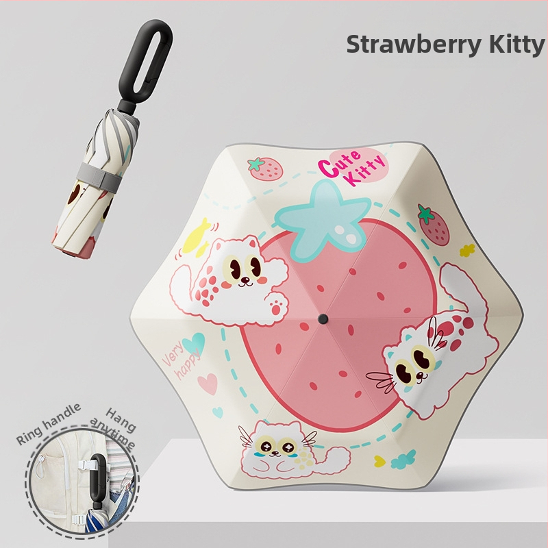 Παιδικό ομπρελάκι με 6 βέργες, καρτούν σχέδιο, στρογγυλεμένη ασφαλής άκρη, ύφασμα 190T Impact, ίνες ράβδων, ατσάλινος σωλήνας, χειροκίνητο άνοιγμα/κλείσιμο