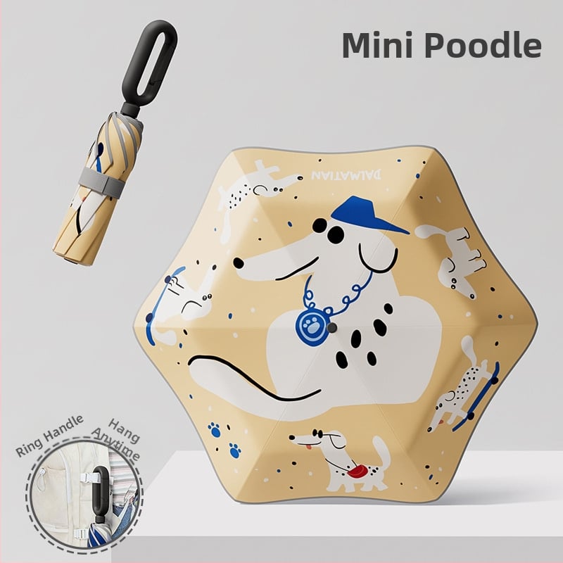 Παιδικό ομπρελάκι με 6 βέργες, καρτούν σχέδιο, στρογγυλεμένη ασφαλής άκρη, ύφασμα 190T Impact, ίνες ράβδων, ατσάλινος σωλήνας, χειροκίνητο άνοιγμα/κλείσιμο