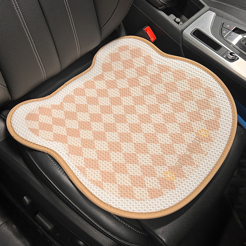 Auto jastuk za sjedalo, prozračni ljetni lan, univerzalno za četiri sezone, jednoplošni dizajn, površina Ice Silk, punilo od svilenih vlakana, ventilacija