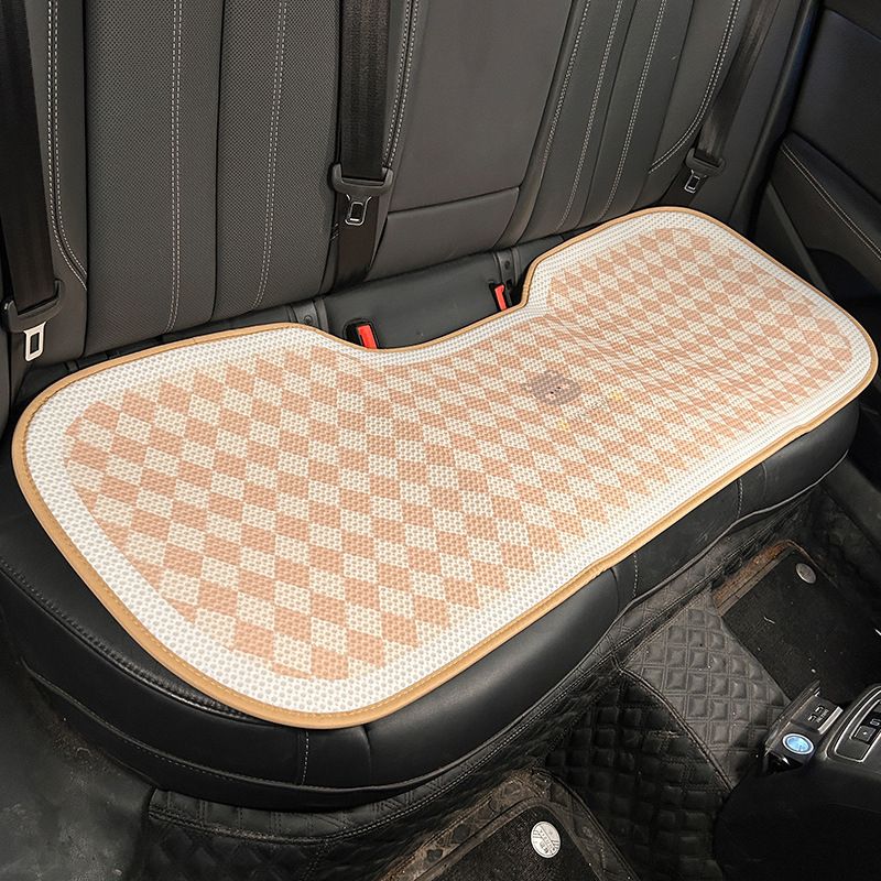 Auto jastuk za sjedalo, prozračni ljetni lan, univerzalno za četiri sezone, jednoplošni dizajn, površina Ice Silk, punilo od svilenih vlakana, ventilacija