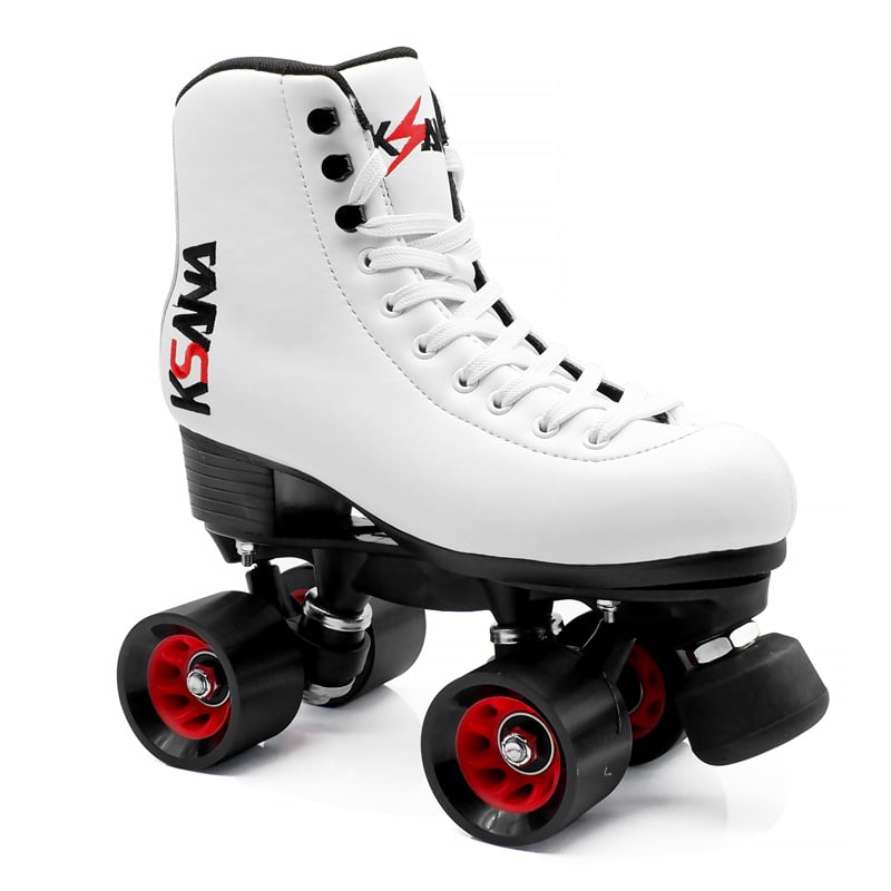 Moment kolieskové korčule: mikrovláknová kožená vrchná časť, dvojradové PU kolieska, gumová podrážka