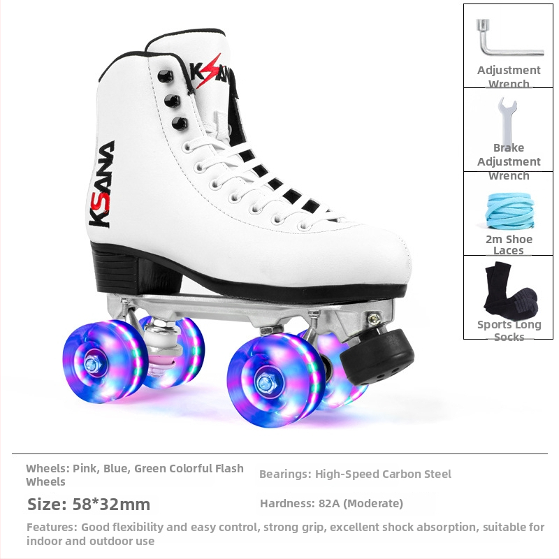 Moment kolieskové korčule: mikrovláknová kožená vrchná časť, dvojradové PU kolieska, gumová podrážka