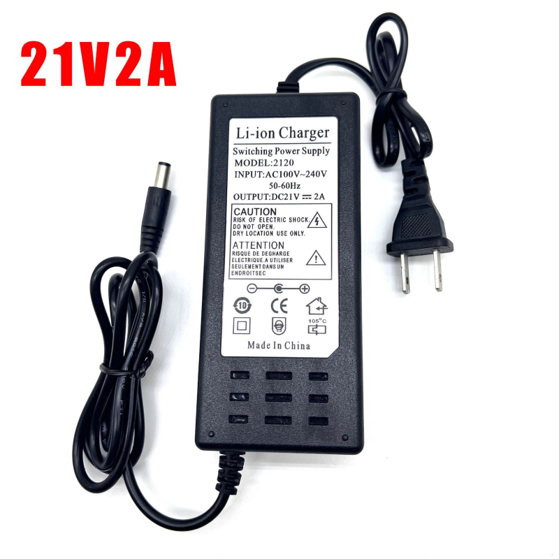 Punjač litijskih baterija 18650, serija 12.6V3A / 16.8V3A / 21V2A, unos 110-240V AC, izlaz 12.6V 3A