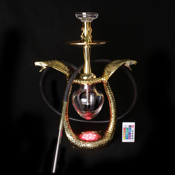 Shisha lula od smole, dvostruka glava kobre dizajn, ispis logotipa dostupan, paket od 4 komada