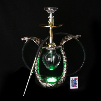 Shisha lula od smole, dvostruka glava kobre dizajn, ispis logotipa dostupan, paket od 4 komada