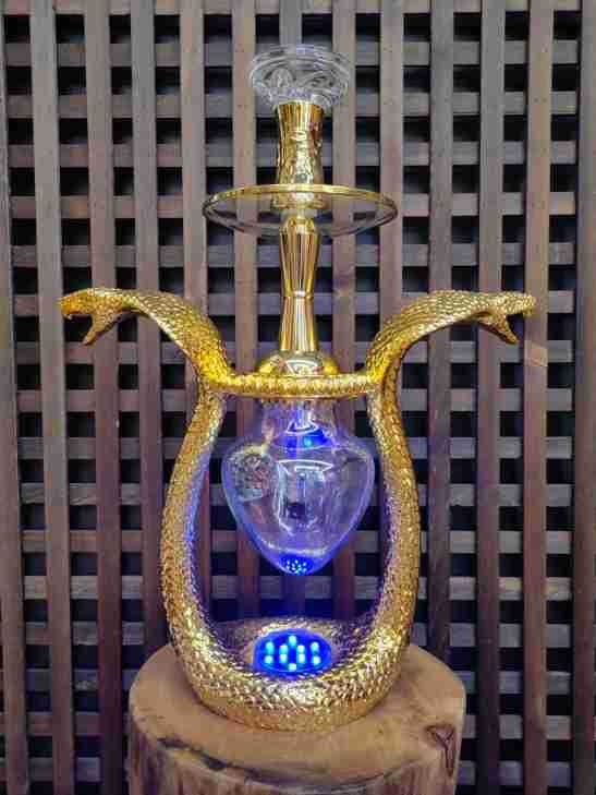 Shisha lula od smole, dvostruka glava kobre dizajn, ispis logotipa dostupan, paket od 4 komada