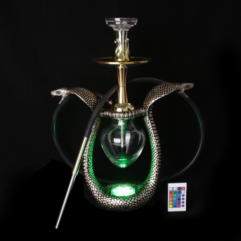 Shisha lula od smole, dvostruka glava kobre dizajn, ispis logotipa dostupan, paket od 4 komada