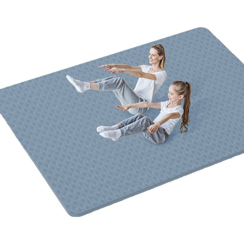 TPE obiteljska dvostruka podloga za jogu, široka i debela za kućnu fitness, apsorpcija udaraca i zvučna izolacija, 10 mm, veličine 200×140/200×120/200×100