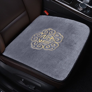 Autóülés párna készlet – vastag téli plüss, háttámla nélkül, 3 részes készlet, fűtéses, velúr töltet