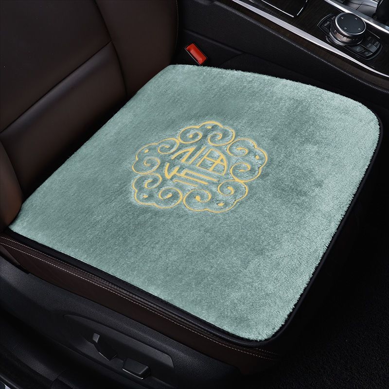 Autóülés párna készlet – vastag téli plüss, háttámla nélkül, 3 részes készlet, fűtéses, velúr töltet