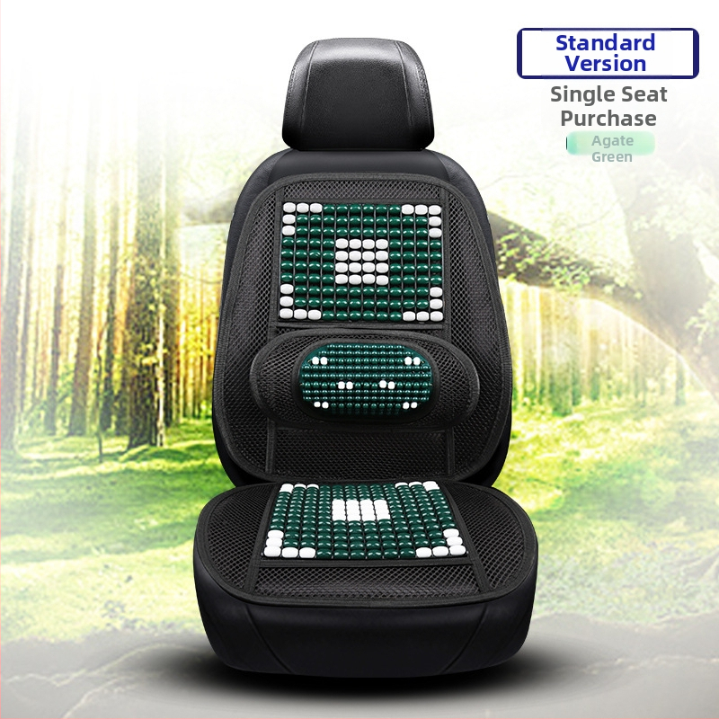 Duoduo autosedačný vankúš s drevenými korálkami a integrovanou oporou bedrovej oblasti, jednovrstvový dizajn, univerzálna kompatibilita.