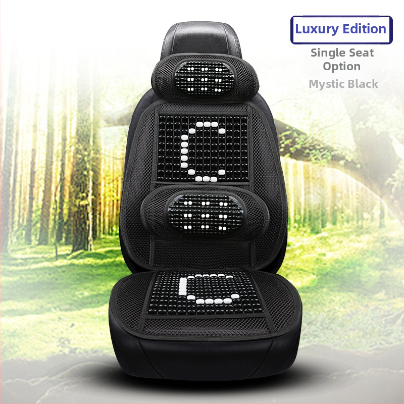 Duoduo autosedačný vankúš s drevenými korálkami a integrovanou oporou bedrovej oblasti, jednovrstvový dizajn, univerzálna kompatibilita.