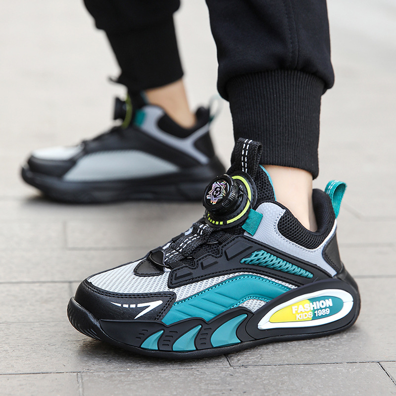 Gyerek hálós futócipő gombos zárással, könnyű MD talppal, 1–12 éveseknek, tavasz-nyár-ősz