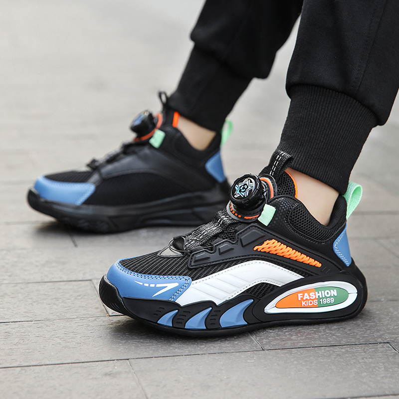 Gyerek hálós futócipő gombos zárással, könnyű MD talppal, 1–12 éveseknek, tavasz-nyár-ősz