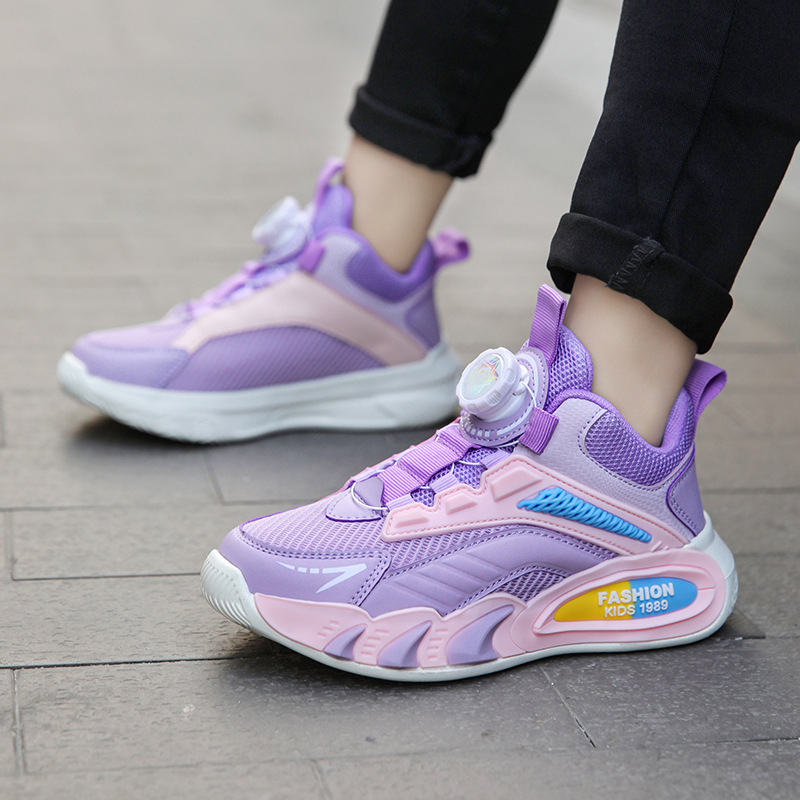 Gyerek hálós futócipő gombos zárással, könnyű MD talppal, 1–12 éveseknek, tavasz-nyár-ősz