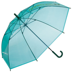Skater παιδικός ομπρέλα με μακρύ χειρισμό — διαφανής πλαστικός θόλος, αλουμινένιος σωλήνας, 10 ακτίνες, χειροκίνητο άνοιγμα/κλείσιμο, για παιδιά, κατασκευασμένο στην Ιαπωνία