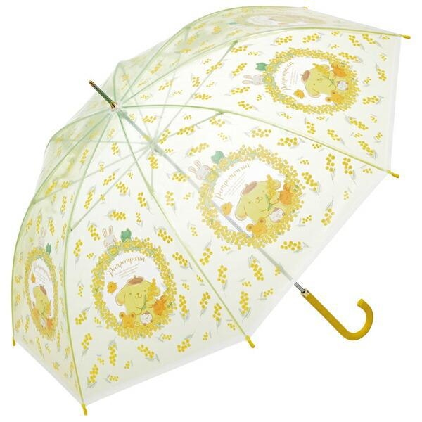 Skater παιδικός ομπρέλα με μακρύ χειρισμό — διαφανής πλαστικός θόλος, αλουμινένιος σωλήνας, 10 ακτίνες, χειροκίνητο άνοιγμα/κλείσιμο, για παιδιά, κατασκευασμένο στην Ιαπωνία