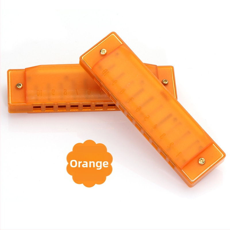 Harmonika s 10 dierkami KS1001C s ABS krytom a rezínovými zvukovými otvormi pre hudobné vzdelávanie v škôlke a na základných školách