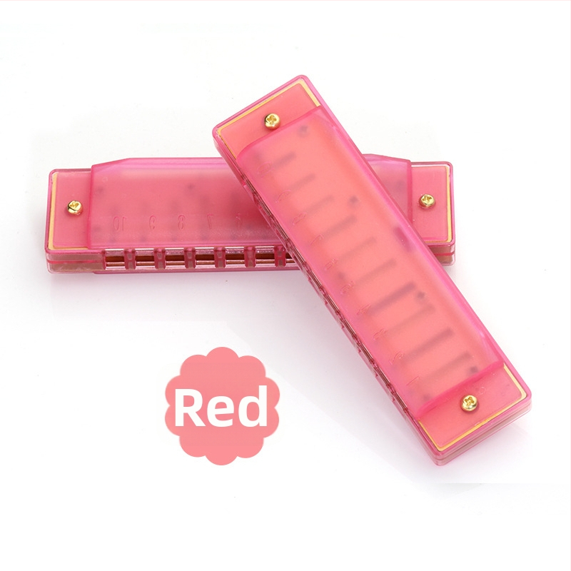 Harmonika s 10 dierkami KS1001C s ABS krytom a rezínovými zvukovými otvormi pre hudobné vzdelávanie v škôlke a na základných školách