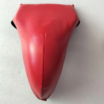 Harcművészeti edzéshez ágyékvédő – PU anyag, függőleges stílus, 0,15 kg, modell crotch protector, felnőtteknek