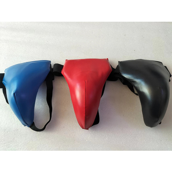 Harcművészeti edzéshez ágyékvédő – PU anyag, függőleges stílus, 0,15 kg, modell crotch protector, felnőtteknek