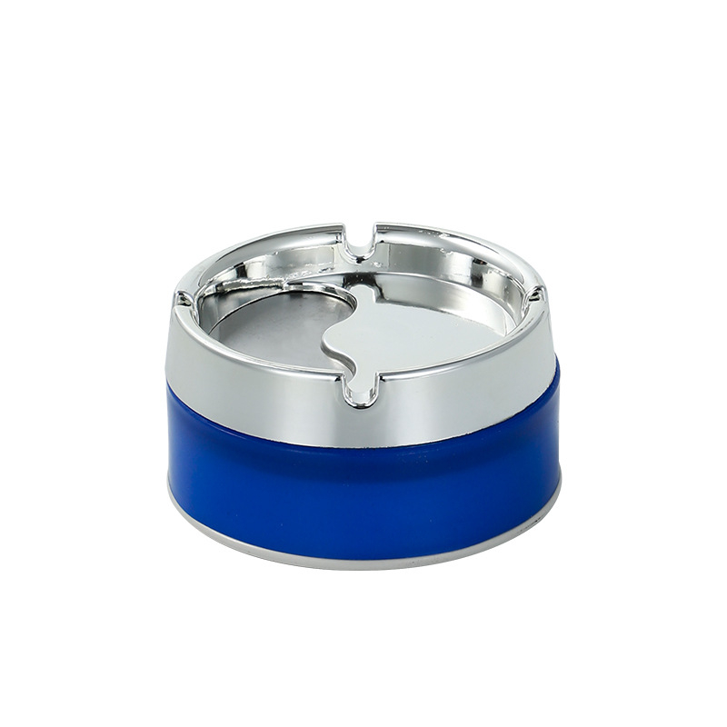 Rozsdamentes acélból készült forgó fedelű hamutartó, logónyomás, testreszabható vállalati ajándék