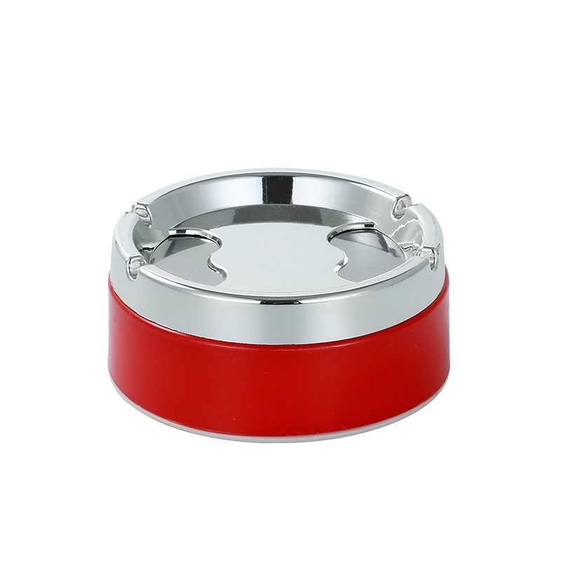 Rozsdamentes acélból készült forgó fedelű hamutartó, logónyomás, testreszabható vállalati ajándék