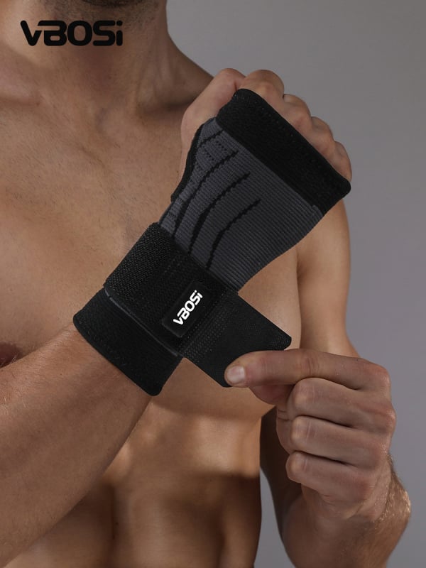 Дланен протектор за китката за възрастни – найлон, компресия, пот‑абсорбиращ и дишащ протектор за тежести и открит фитнес