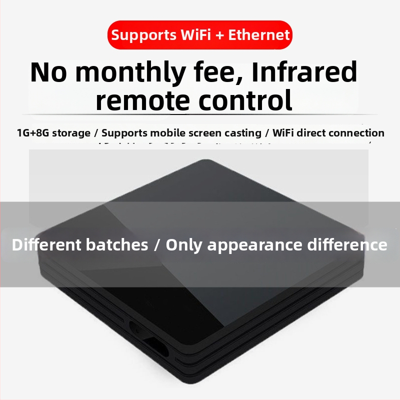 TV Box 4K s Wi‑Fi, TF slot, Bluetooth diaľkové ovládanie, 16GB úložisko