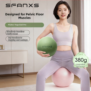 Pilates lopta Pro, pevná proti prasknutiu, PVC, 380 g