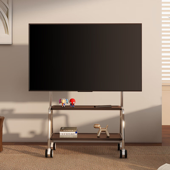 Áthelyezhető padlón álló TV-tartó kerekekkel, univerzális kompatibilitás; teherbírás 15 kg felett; hidegen hengerelt acélból készült konstrukció; falra szerelhető; mechanikus vezérlés.