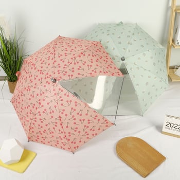 Παιδική ομπρέλα με μακριά λαβή, στυλ κινουμένων σχεδίων/ιαπωνικό στυλ, 8 ραβδών, πολυεστέρας 190T, χειροκίνητο άνοιγμα/κλείσιμο, διπλής χρήσης ήλιος-βροχή