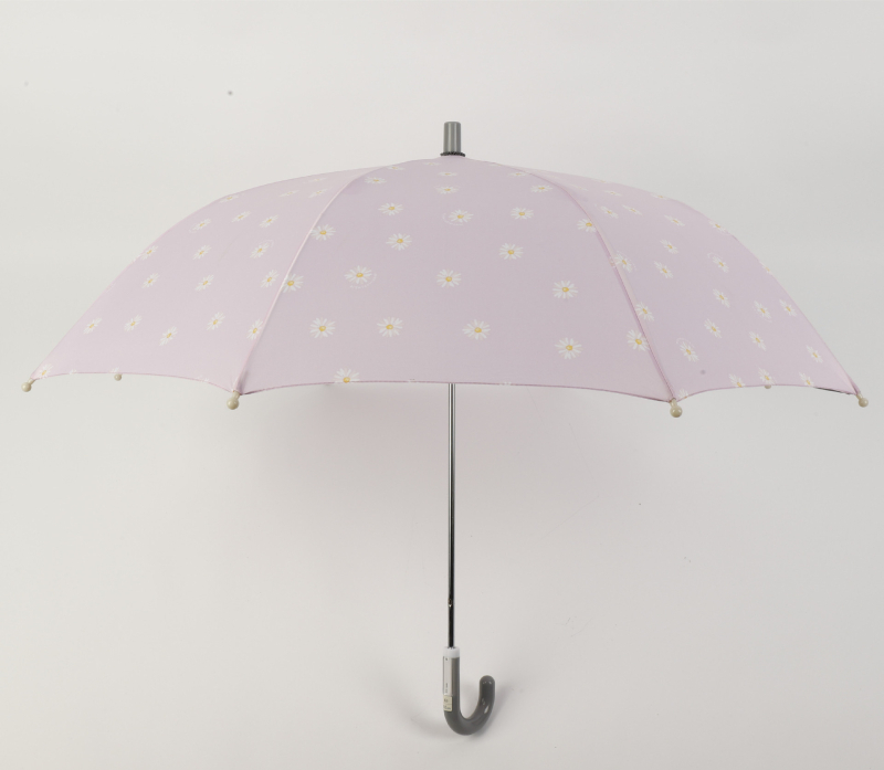 Παιδική ομπρέλα με μακριά λαβή, στυλ κινουμένων σχεδίων/ιαπωνικό στυλ, 8 ραβδών, πολυεστέρας 190T, χειροκίνητο άνοιγμα/κλείσιμο, διπλής χρήσης ήλιος-βροχή