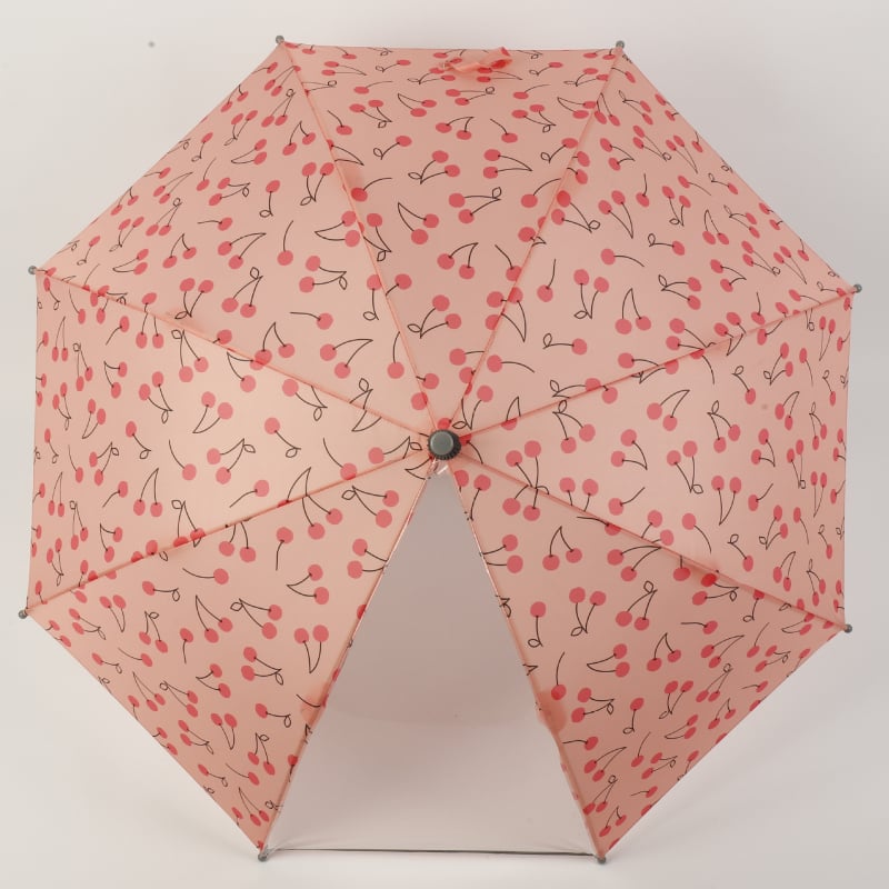 Παιδική ομπρέλα με μακριά λαβή, στυλ κινουμένων σχεδίων/ιαπωνικό στυλ, 8 ραβδών, πολυεστέρας 190T, χειροκίνητο άνοιγμα/κλείσιμο, διπλής χρήσης ήλιος-βροχή